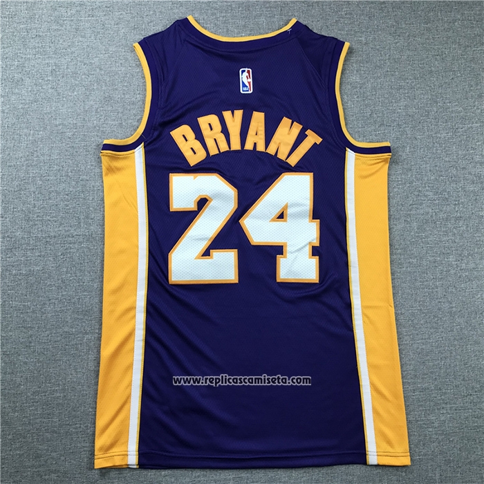 Camiseta Los Angeles Lakers Kobe Bryant #24 Retirement Violeta